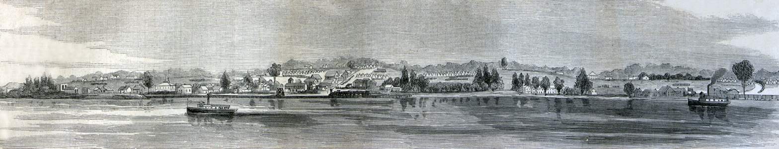 Waterloo, near Fort Erie, Ontario, June 1866, artist's impression, zoomable image