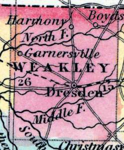 Weakley County, Tennessee, 1857