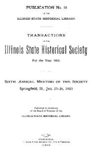 Papers in Illinois History and Transactions, Title Page