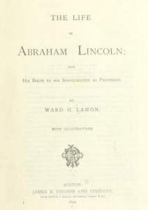 The Life of Abraham Lincoln: From His Birth to His Inauguration as President, Title Page
