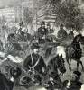 President Andrew Johnson's carriage on Fifth Avenue, New York City, August 1866, artist's impression, further detail