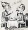 "Eating Humble Pie," cartoon, Frank Leslie's Illustrated, September 15, 1866