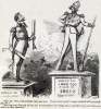 "Bigger Pedestal," cartoon, Frank Leslie's Illustrated, December 15, 1866