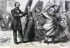 Thomas Nast, "The Pope Ordering our Minister, Mr. King, to remove American Protestant Worship from Rome," cartoon, Harper's Weekly Magazine, February 9, 1867. 