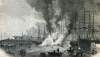 Fire on the Jersey City Docks, August 19, 1866, artist's impression.