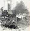 Platform area in the Mechanics' Institute after the New Orleans Riot, July 30, 1866, artist's impression.
