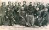 George Peabody and the newly appointed Board of Trustees of the Peabody Educational Fund, April 1867, artist's impression, zoomable image.