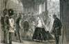 Queen Victoria opening the British Parliament in London, February 5, 1867, 1866, artist's impression.