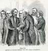 Horace Greeley meeting Jefferson Davis, Richmond, Virginia, May 13, 1867, artist's impression. 