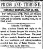 “Lincoln To-Night,” Chicago (IL) Press and Tribune, July 10, 1858