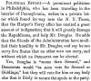 "Political Effect," Fayetteville (NC) Observer, October 31, 1859