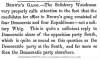 "Brown's Gang," Fayetteville (NC) Observer, November 17, 1859