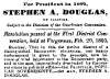“For President In 1860, Stephen A. Douglas,” (Montpelier) Vermont Patriot, March 17, 1860