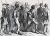 African-Americans under military arrest as vagrants, New Orleans, Louisiana, April 1864, artist's impression, zoomable image
