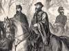 General Alexander Asboth and staff, Battle of Pea Ridge, March, 1862, artist's impression, detail
