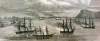Naval battle, Chayahue, Chile, February 7, 1866, artist's impression, zoomable image