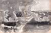 Heavy Union shelling of Forts Wagner and Sumter in Charleston Harbor, August 17, 1865, artist's impression, zoomable image