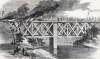 Union troops destroying railroad bridge over Ogeechee River, Georgia, November 30, 1864, artist's impression