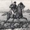 "An Advance of the Cavalry Skirmish Line," Edwin Forbes, copper plate etching, 1876, detail