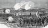 Fifth Corps in action at Peeble's Farm, Virginia, September 30, 1864, artist's impression, zoomable image
