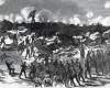 Attack of the Union's 9th Corps, Battle of Crater, Petersburg, Virginia, July 30, 1864, artist's impression, detail