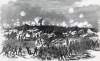Attack of the Union's 9th Corps, Battle of Crater, Petersburg, Virginia, July 30, 1864, artist's impression, zoomable image