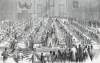 Thanksgiving Dinner, Five Points Mission, New York City, December 1865, artist's impression, zoomable image