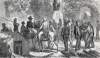 The General Election in the Union Army of the Potomac camps, Virginia, October 1864, artist's impression, zoomable image