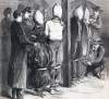 Execution of the Lincoln Conspiracy Plotters, Washington, D.C., July 7, 1865, artist's impression, detail