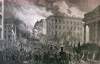 Devastating fire in downtown Cincinnati, Ohio, March 22, 1866, artist's impression, zoomable image
