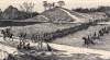 "Fording a River," Edwin Forbes, copper plate etching, 1876, detail
