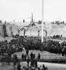 Preparations for the Flag Raising Ceremony at Fort Sumter, South Carolina, April 14, 1865, zoomable photograph