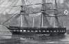 The Russian Imperial Navy frigate "Osliaba," visiting New York City, September, 1863, artist's impression, detail