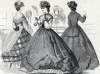 August Ladies' Fashions from New York, July 1864, artist's impression