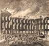 Burning of Military Hospital, E Street, Washington, D.C., November 4, 1861, artist's impression 