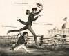 Lincoln-Douglas Footrace, 1860, political cartoon, zoomable image