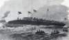 Launching of the U.S.S. Dunderburg, July 22, 1865, artist's impression