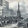 Monument Square, Baltimore, Maryland, June 1861, after the arrest of Marshal of Police Kane, artist's impression, detail