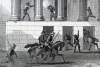 Confederate cavalry raids into Memphis, Tennessee, August 21, 1864, artist's impression, detail