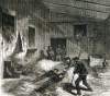 Murder scene, Deering Murders, Philadelphia, April 1866, artist's impression