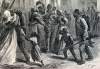 African-American Infantry mustering out, Little Rock, Arkansas, April, 1866, artist's impression, further detail