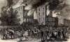 Burning of the New York City Orphan's Asylum, July 13, 1863, British artist's impression, zoomable image