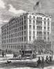 International Hotel, New York City, November 25, 1864, artist's impression