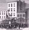 Provost Marshal's Office, Sixth Avenue, New York City, August 19, 1863, artist's impression, zoomable image