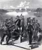 Gun crews of U.S.S. Richmond bombarding Port Hudson, Louisiana, June, 1863, artist's impression, zoomable image