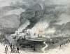 Large Oil Field Fire, Venango County, Pennsylvania, February 2, 1866, artist's impression