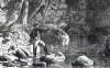 "Trout Fishing in the Mountain Streams of Pennsylvania," Frank Leslie's Newspaper, September 1865, artist's impression, detail