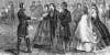 Issuing occupation passes to citizens of Savannah, Georgia , January 1865, artist's impression, detail
