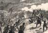 Battle of Pea Ridge, "Final Advance," March 8, 1862, artist's impression, detail, zoomable image