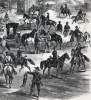 Confederate cavalry foraging raid into New Windsor, Maryland,  July 9, 1864, artist's impression, further detail